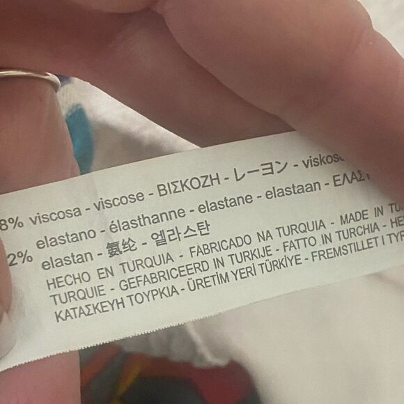 Zara Trafaluc Green/Navy Striped Knit Slip Dress. Size Small. - Picture 11 of 11